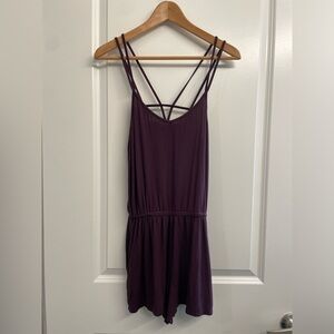 American Eagle dark purple soft and sexy romper XS